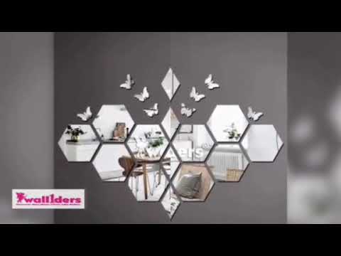 3d Hexagon Acrylic Wall Stickers from meesho at ₹100 #shorts #meesho #meeshohaul #walldecor #viral - video from Wall1ders
