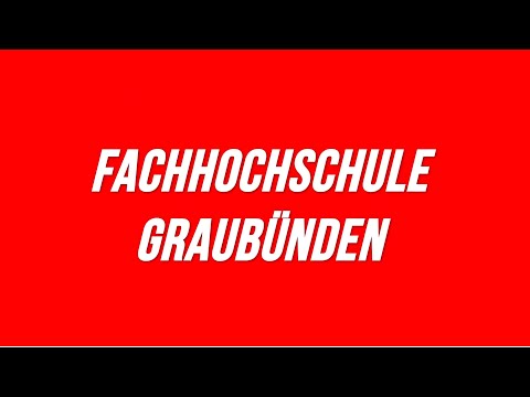 Arbeitgebervideo der Fachhochschule Graubünden