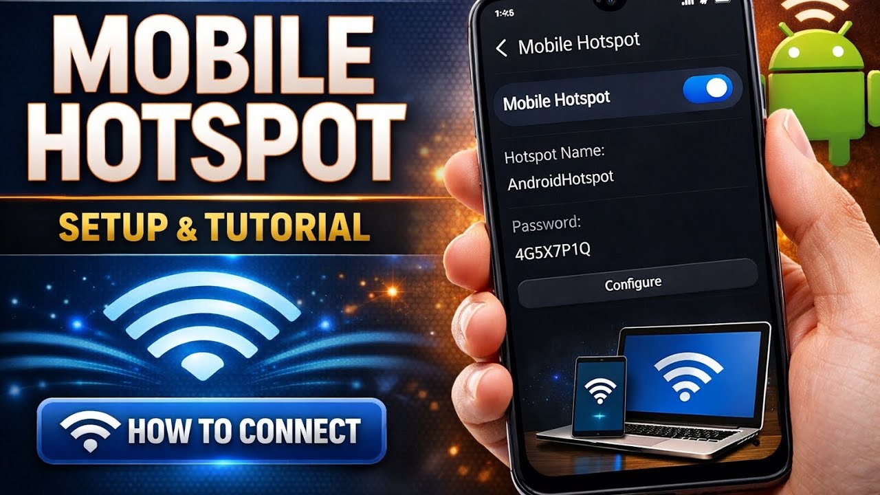 How To Set Up and Use Mobile Hotspot On Android - YouTube