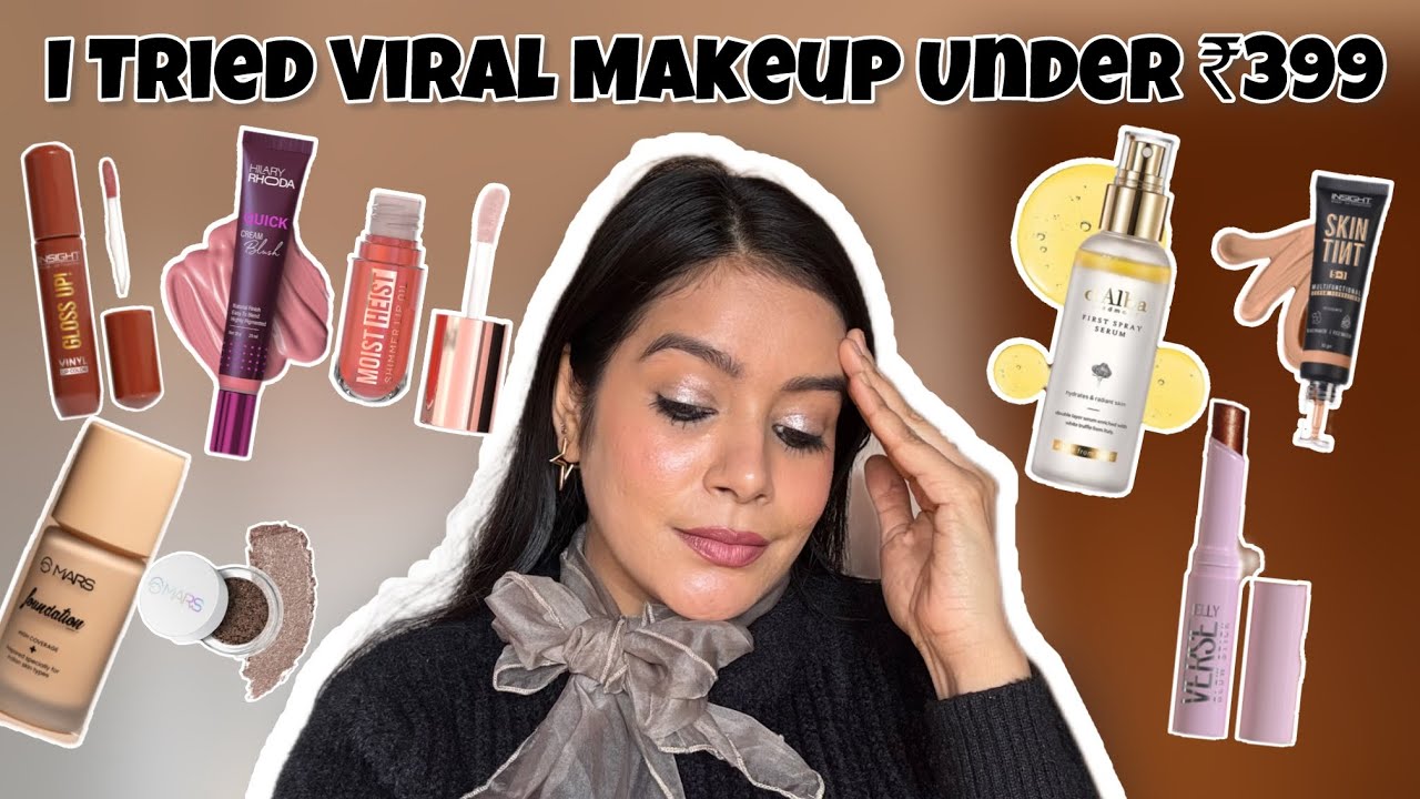 NEW & VIRAL Makeup Under Budget😍| Swiss Beauty, Insight, Mars,Hilary Rhoda Honest Review |under ₹399