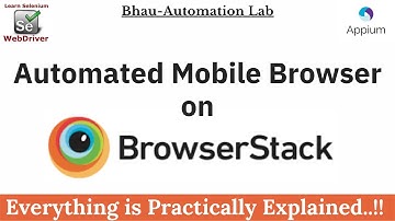 Geautomatiseerde mobiele en browser BrowserStack | Hoe u Chrome Mobile Android-apparaten kunt aut...