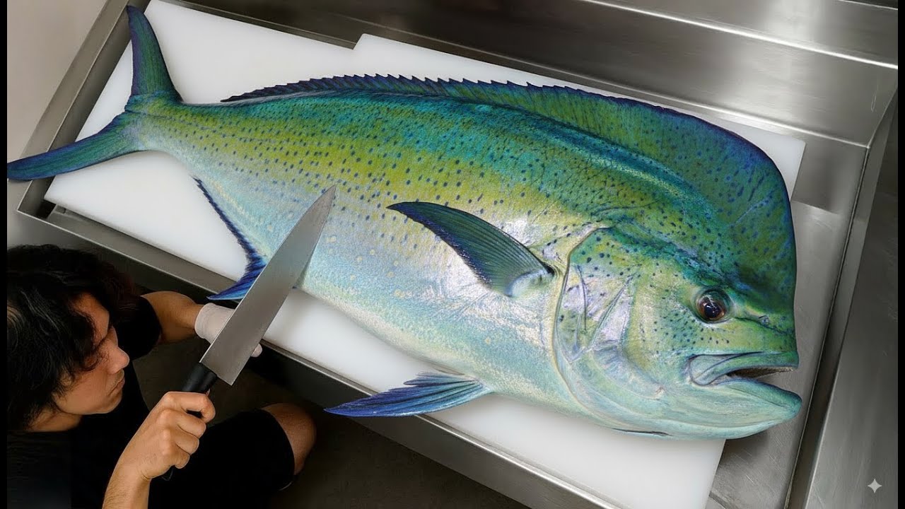 Эксперт выполняет сверхбыструю и точную разборку махи-махи