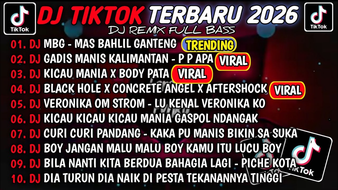 DJ TIKTOK TERBARU 2026🎵DJ MBG MAS BAHLIL GANTENG🎵DJ GADIS MANIS KALIMANTAN FULL ALBUM