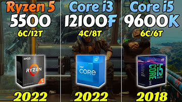 R5 5500 vs i3-12100F vs i5-9600K - RTX 3080 and RTX 3060