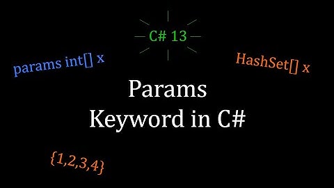 The Params Keyword in C#