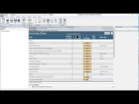 Getting Web of Science Data for Analysis in VantagePoint - video from VantagePoint