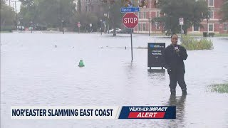 Parts of Norfolk flooding as nor'easter brings rough winds and tidal flooding