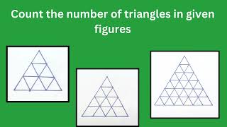 Count the number of triangles in given figures (part 4)