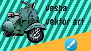 tutorial membuat vektor Vespa di HP