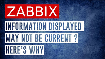 Zabbix server is not running, info displayed may not be current
