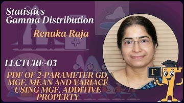 Gamma Distribution-03: pdf of 2-parameter GD, mgf, Mean and Variance Using mgf, Additive Property