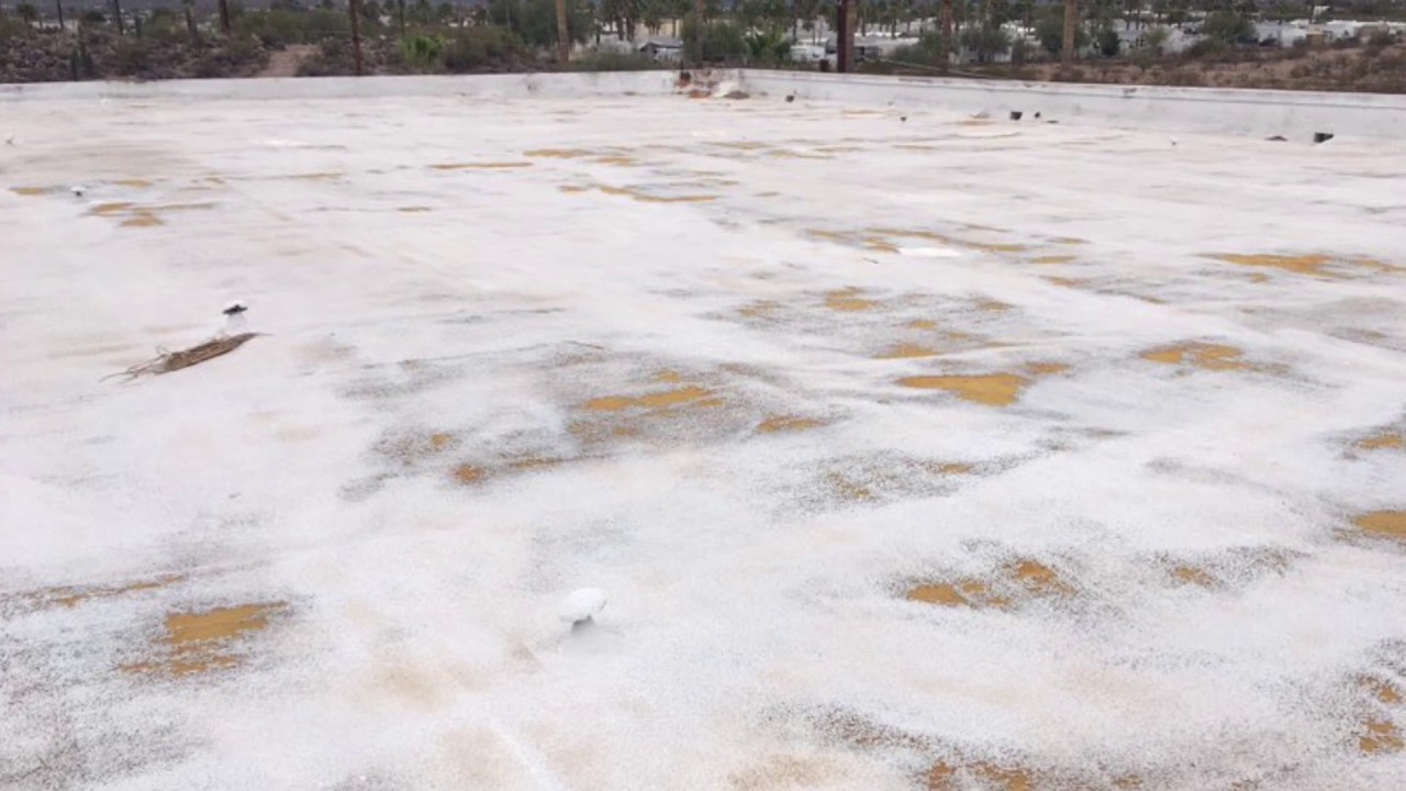 Foam Roof Repair and Recoating, Refinished for a Church in Apache