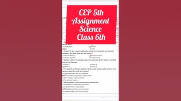 CEP 5th assignment science class 6th #cep #science #class6 #pseb #pseb_board