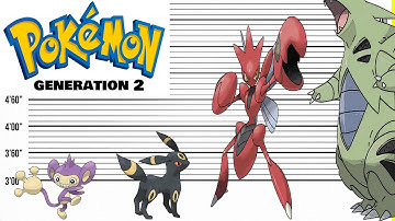 Pokémon Size Comparison | Generation 2 Characters