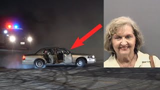 Grandma almost gets arrested while doing Donuts