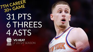 Donte DiVincenzo 31 pts 6 threes 4 asts vs Heat 23/24 season