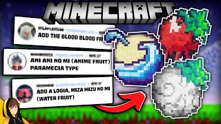 I made VIEWERS CUSTOM DEVIL FRUIT's in Minecraft!?!