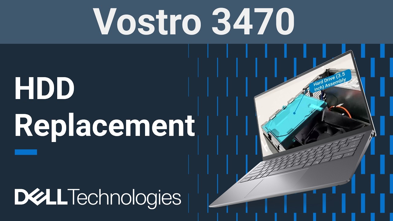 Dell Vostro 3470 | How to replace the hard disk drive (HDD) - YouTube