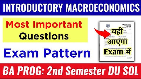 Introductory Macroeconomics Important Questions BA PROG 2nd Semester SOL Regular Ncweb Economics