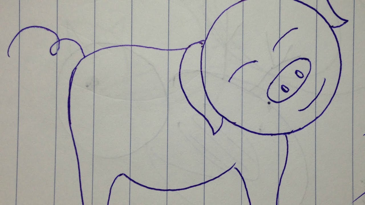 Cách Vẽ Con Lợn Đơn Giản Nhất Cho Bé Học Vẽ - How To Draw Pig Easy - Youtube