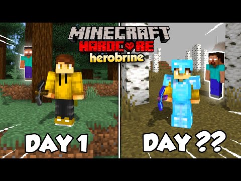 Can I Survive in a HEROBRINE Hardcore World? (Day 1-50)