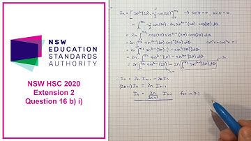 How to answer Q16 b) i) of the 2020 HSC Mathematics Extension 2 exam
