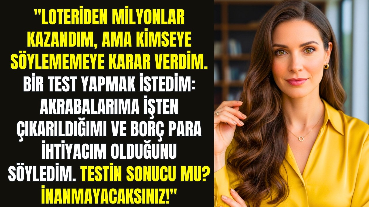 PİYANGOYU KAZANDIM, AMA BAŞTA AILEME SÖYLEMEMEYE KARAR VERDIM. YAPTIĞIM ŞEY ISE...