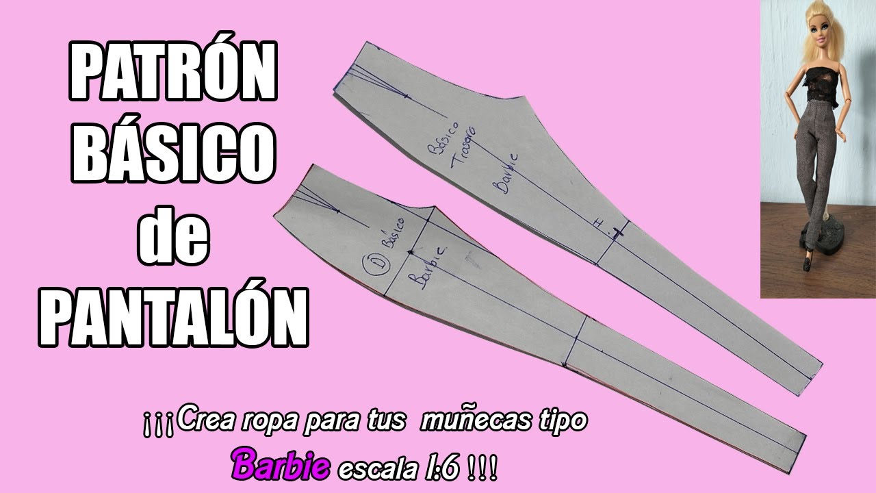 Clase 5 | Como hacer Patrón Básico de Pantalón | Barbie doll | MyScene