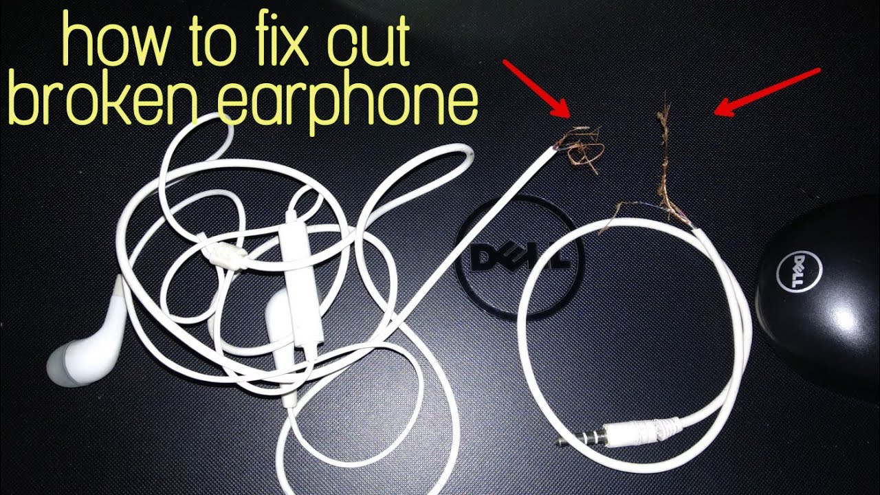 How to fix broken earphone cut in half YouTube
