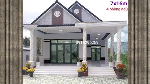 Nhà cấp 4 chữ L giả mái thái 7x16m ba phòng ngủ bàn giao 690 triệu