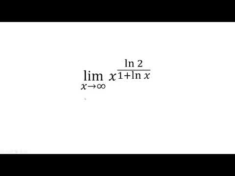 limit as x approaches infinity of x^(ln2/(1+lnx)). No L'Hospital's Rule