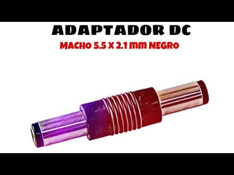 Video de Adaptador DC macho 5.5 x 2.1 mm  Negro