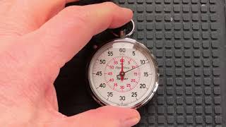 Hanhart Mega Minute Stopwatch - running & reset check