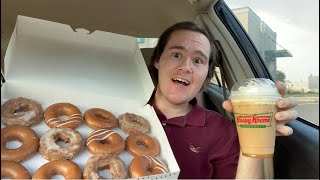 Krispy Kreme Pumpkin Spice Lover’s Dozen Doughnuts and Pumpkin Spice Iced Latte Review