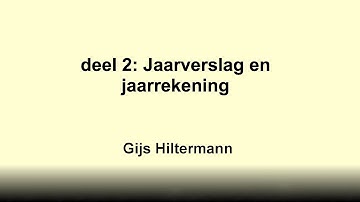 deel 2 jaarverslag en jaarrekening