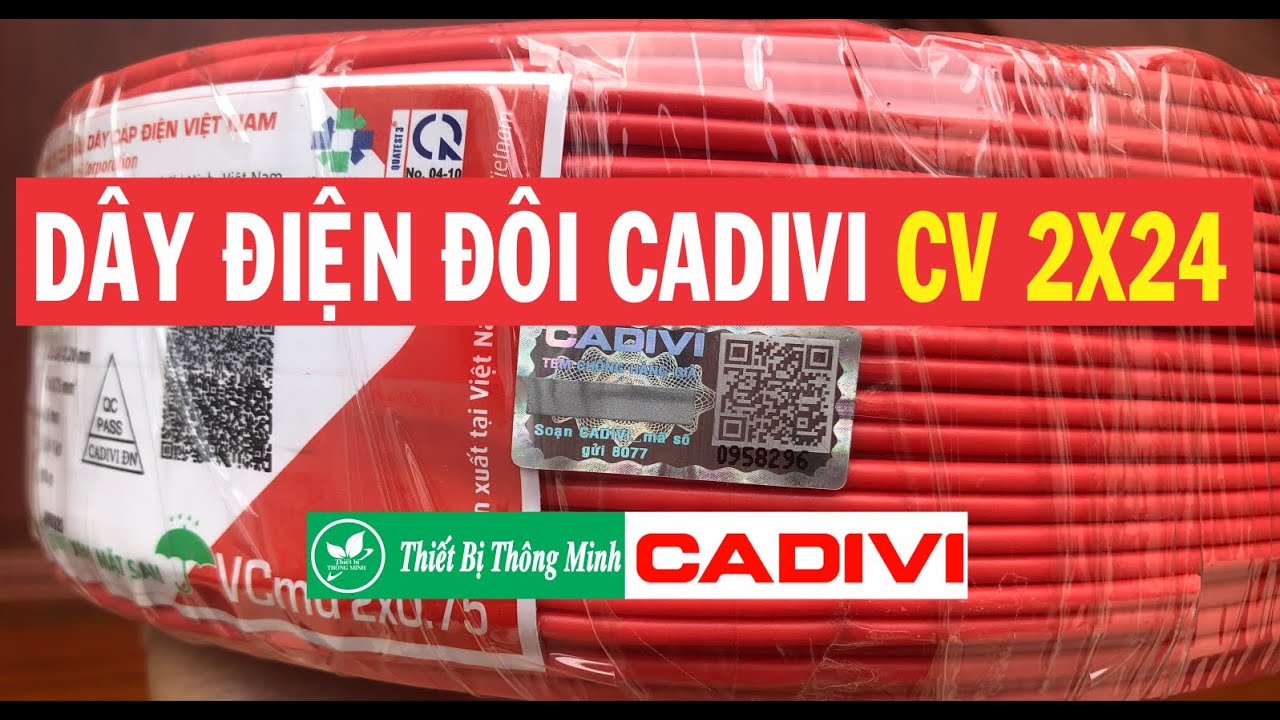 ĐÁNH GIÁ DÂY ĐIỆN ĐÔI CADIVI CV 2X24, DÂY ĐIỆN CADIVI... - youtube