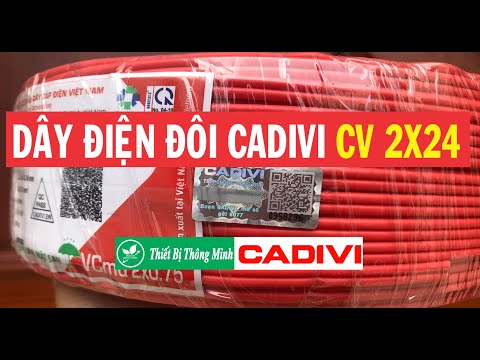 Video ĐÁNH GIÁ DÂY ĐIỆN ĐÔI CADIVI CV 2X24, DÂY ĐIỆN CADIVI... - youtube