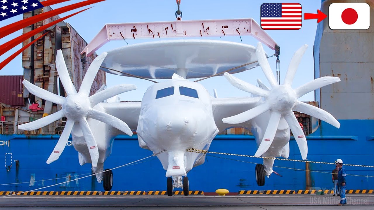 High-Value US-Made Military Aircraft Delivered to Japan – E-2D & V-22 Unloaded