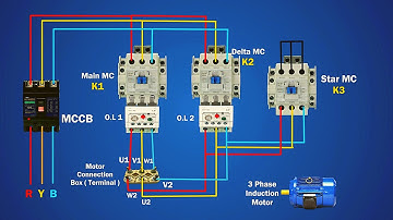Star Delta Starter Power Wiring Diagram | 3 Phase Motor Star Delta Power Connection
