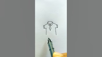 How to draw school uniform #art #draw #uniform art #shortvideo