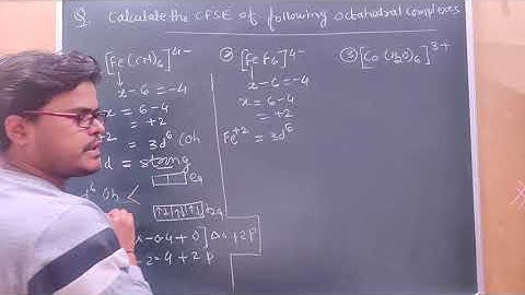 Calculation of CFSE for Octahedral Complex