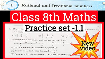 Class 8 maths practice set 1.1 | Chapter  1 Rational & irrational number | Maharashtra State board |