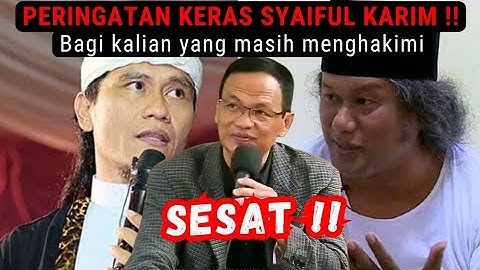 peringatan keras bagi kalian yang sering menghakimi SESAT ‼️ #syaifulkarim #makrifat #dzikir