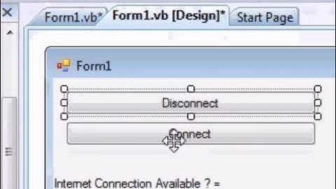 Visual Basic 2008 Disconnect From Internet