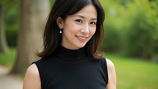 The Beauty of Japanese Women in Black Tops | ai art | lookbook | beauty
