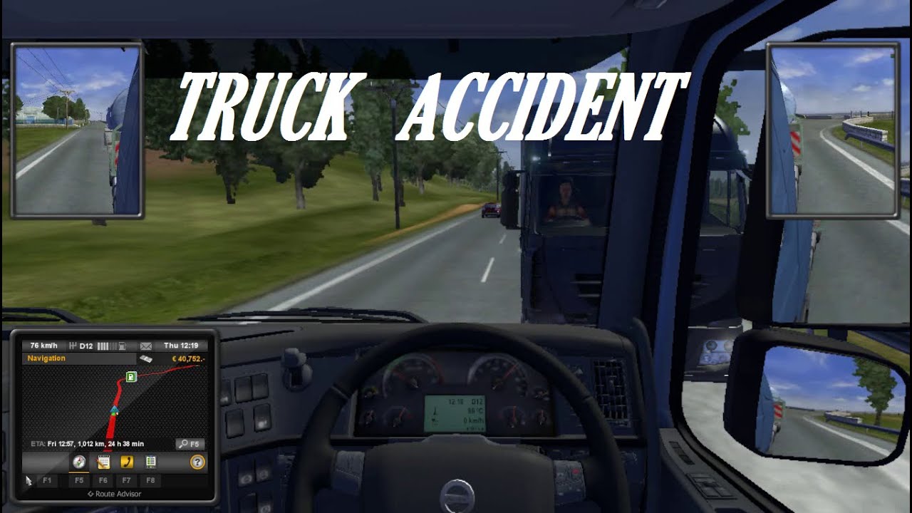 EURO TRUCK ROAD ACCIDENT RESCUE TRUCK GOT DAMAGE;TIPS AND TRICKS - YouTube