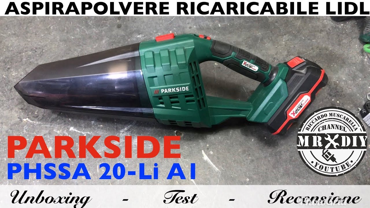 parkide vacuum cleaner lidl. PHSSA 20 Li A1. 20V battery. Handheld