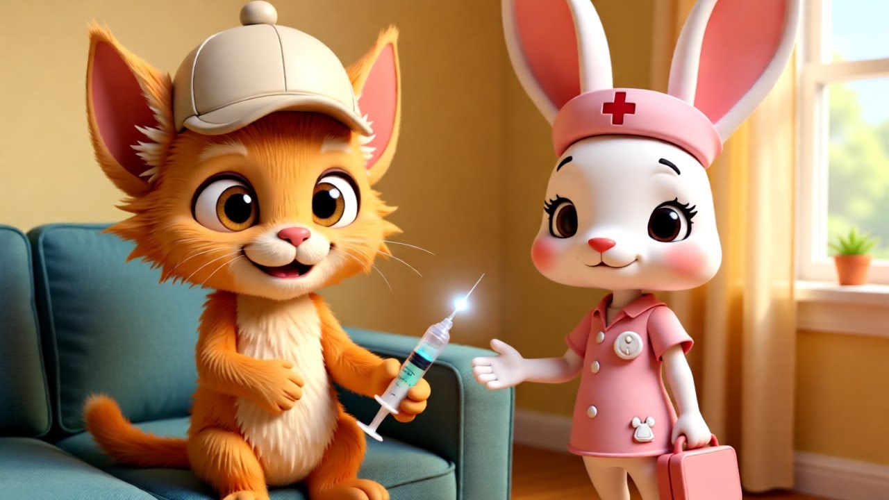 Nurse Rabbit Helps Sick Kitten 💉🐱 | Cute Baby Story Animation - YouTube