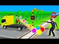 Play marble run near the railway crossing will be caught by the police part 19