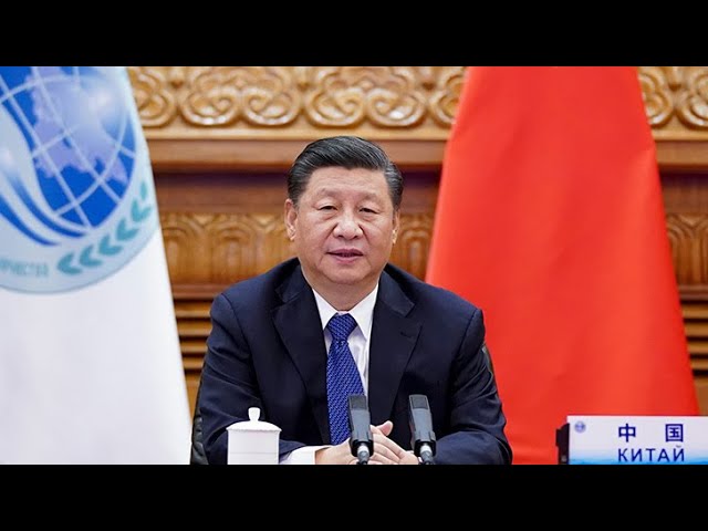 Chinese President Xi Jinping addresses SCO summit via video link